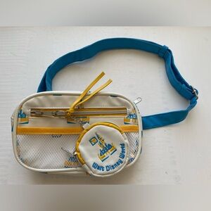 Walt Disney World White and Blue Belt Bag with Yellow Accents